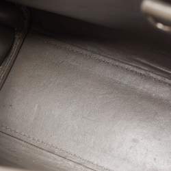 Pre Owned Saint Laurent Grey Croc Embossed Leather Nano Classic Sac De Jour Tote