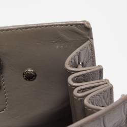 Pre Owned Saint Laurent Grey Croc Embossed Leather Nano Classic Sac De Jour Tote