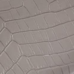 Pre Owned Saint Laurent Grey Croc Embossed Leather Nano Classic Sac De Jour Tote