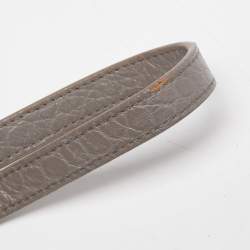 Pre Owned Saint Laurent Grey Croc Embossed Leather Nano Classic Sac De Jour Tote