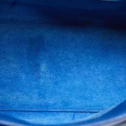 Pre Owned Saint Laurent Blue Leather Nano Classic Sac De Jour Tote