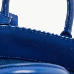 Pre Owned Saint Laurent Blue Leather Nano Classic Sac De Jour Tote