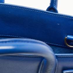 Pre Owned Saint Laurent Blue Leather Nano Classic Sac De Jour Tote