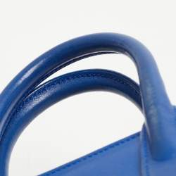 Pre Owned Saint Laurent Blue Leather Nano Classic Sac De Jour Tote