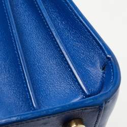 Pre Owned Saint Laurent Blue Leather Nano Classic Sac De Jour Tote