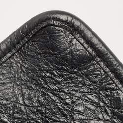 Pre Owned Saint Laurent Black Crinkled Leather Baby Niki Shoulder Bag