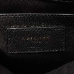 Pre Owned Saint Laurent Black Crinkled Leather Baby Niki Shoulder Bag