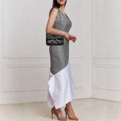 Pre Owned Saint Laurent Black Crinkled Leather Baby Niki Shoulder Bag