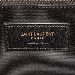 Saint Laurent Red Matelassé Leather Large Monogram Envelope Shoulder Bag