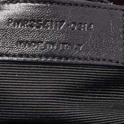 Pre Owned Saint Laurent Burgundy Matelassé Leather Monogram Shopper Tote