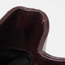 Pre Owned Saint Laurent Burgundy Matelassé Leather Monogram Shopper Tote