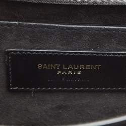 Saint Laurent Black Leather Medium High School Top Handle Bag