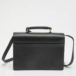 Saint Laurent Black Leather Medium High School Top Handle Bag