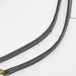 Pre Owned Saint Laurent Black Matelasse Leather Cassandre Shopper Tote