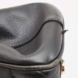 Pre Owned Saint Laurent Black Matelasse Leather Cassandre Shopper Tote