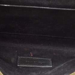 Pre Owned Saint Laurent Olive Green Mix Matelassé Leather Envelope Flap Clutch