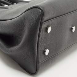 Pre Owned Saint Laurent Black Leather Small Cabas Rive Gauche Tote