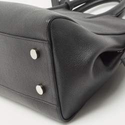 Pre Owned Saint Laurent Black Leather Small Cabas Rive Gauche Tote