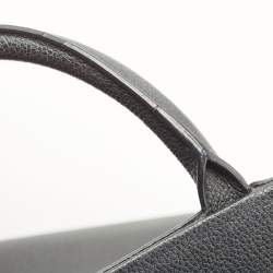 Pre Owned Saint Laurent Black Leather Small Cabas Rive Gauche Tote