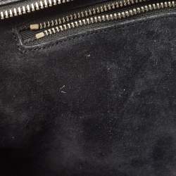 Pre Owned Saint Laurent Black Leather Small Cabas Rive Gauche Tote