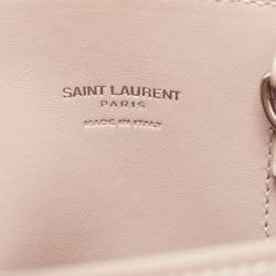 Pre Owned Saint Laurent Old Rose Leather Nano Classic Sac De Jour Tote