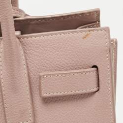 Pre Owned Saint Laurent Old Rose Leather Nano Classic Sac De Jour Tote