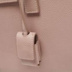 Pre Owned Saint Laurent Old Rose Leather Nano Classic Sac De Jour Tote