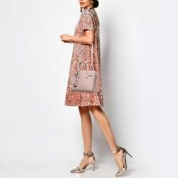 Pre Owned Saint Laurent Old Rose Leather Nano Classic Sac De Jour Tote