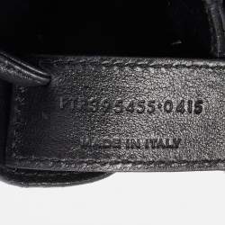 Pre Owned Saint Laurent Black Croc Embossed Leather Mini Emmanuelle Bucket Bag