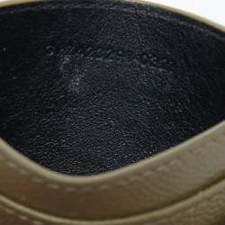 Saint Laurent Green Matelassé Leather Cassandre Card Holder