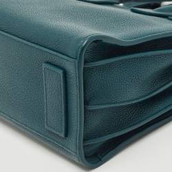 Pre Owned Saint Laurent Dark Green Leather Baby Classic Sac De Jour Tote