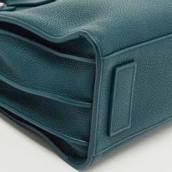 Pre Owned Saint Laurent Dark Green Leather Baby Classic Sac De Jour Tote