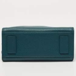 Pre Owned Saint Laurent Dark Green Leather Baby Classic Sac De Jour Tote