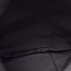 Pre Owned Saint Laurent Black Beads and Leather Fringed Small Shoulder Bag