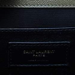 Pre Owned Saint Laurent Green Mix Matelassé Leather Medium Envelope Chain Bag
