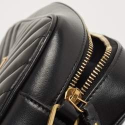 Saint Laurent Black Matelassé Leather Lou Camera Crossbody Bag