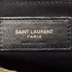 Saint Laurent Black Matelassé Leather Lou Camera Crossbody Bag