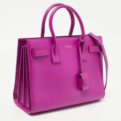 Saint Laurent Magenta Leather Baby Classic Sac De Jour Tote