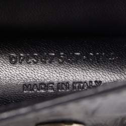 Saint Laurent Black Croc Embossed Leather Mini Candy Chain Wallet
