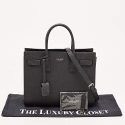 Pre Owned Saint Laurent Black Leather Baby Classic Sac De Jour Tote