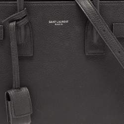 Pre Owned Saint Laurent Black Leather Baby Classic Sac De Jour Tote