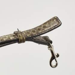 Pre Owned Saint Laurent Green/Black Python Nano Classic Sac De Jour Tote