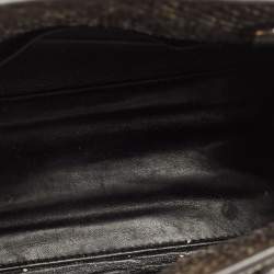 Pre Owned Saint Laurent Green/Black Python Nano Classic Sac De Jour Tote