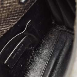 Pre Owned Saint Laurent Green/Black Python Nano Classic Sac De Jour Tote