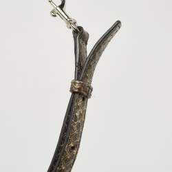 Pre Owned Saint Laurent Green/Black Python Nano Classic Sac De Jour Tote