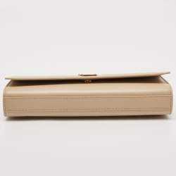 Saint Laurent Beige Leather Kate Clutch