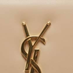 Saint Laurent Beige Leather Kate Clutch
