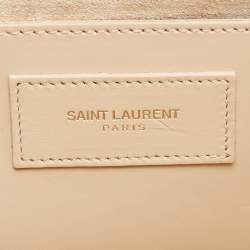 Saint Laurent Beige Leather Kate Clutch