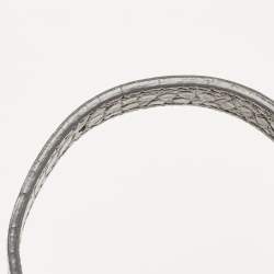 Pre Owned Saint Laurent Grey Croc Embossed Leather Baby Classic Sac De Jour Tote