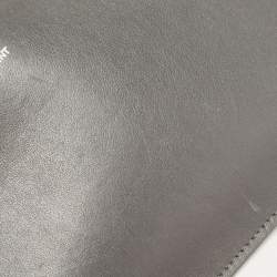 Pre Owned Saint Laurent Grey Croc Embossed Leather Baby Classic Sac De Jour Tote